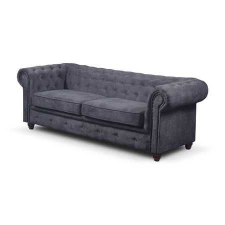 Infinity Chesterfield II kinyitható kanapé Sötétszürke BOLIVAR