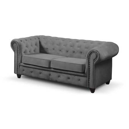 Infinity Chesterfield III kanapé  Sötétszürke BOLIVAR