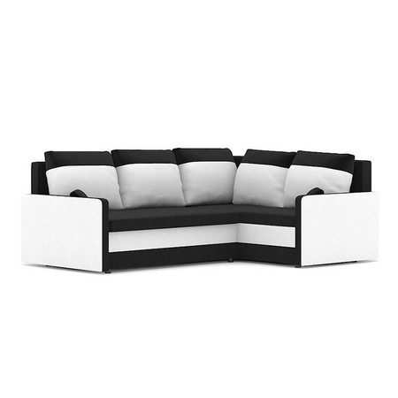 Összecsukható sarok ülőgarnitúra MILTON II modell 2 Jobb Fekete-fehér SG-nábytek
