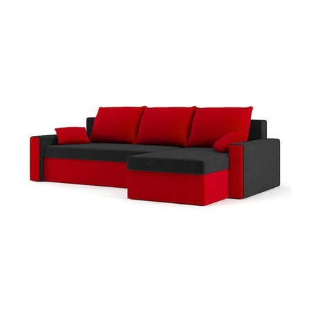 Összecsukható sarok ülőgarnitúra ZEUS MODEL 2 Fekete /piros Jobb SG-nábytek