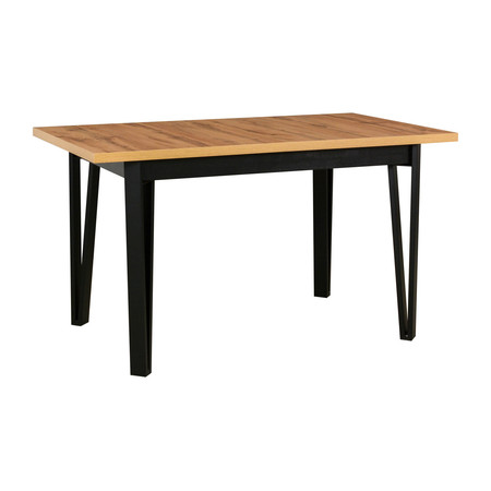 Összecsukható étkezőasztal IKON 5 - wotan tölgy/fekete lábakkal. MIX-DREW