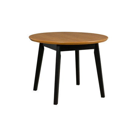 Összecsukható étkezőasztal OSLO 4 - natúr tölgy/fekete lábakkal MIX-DREW