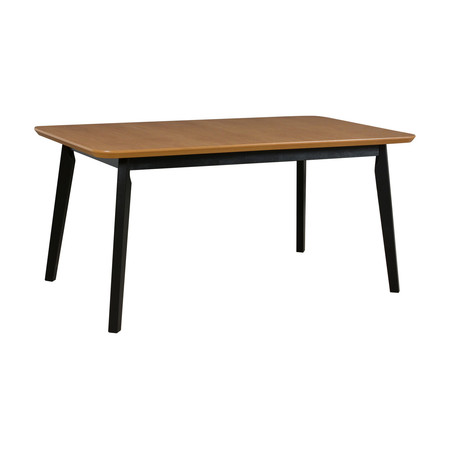 Összecsukható étkezőasztal OSLO 7 - natúr tölgy/fekete lábakkal MIX-DREW