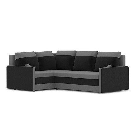 Összecsukható sarok ülőgarnitúra MILTON II modell 2 Bal Fekete / szürke SG-nábytek